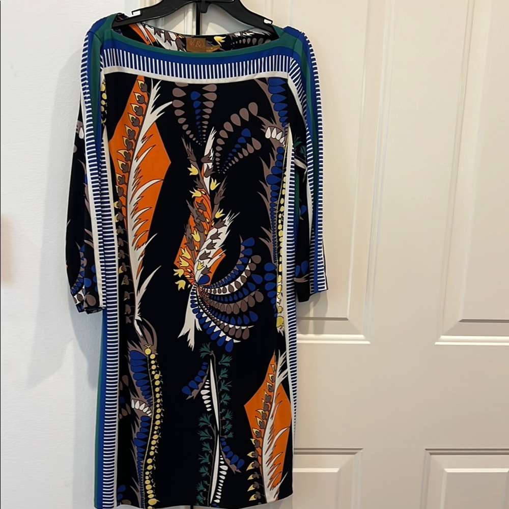 Multicolored Embellished Sheath Maxi Dress. Sleeve length is about 18 inches